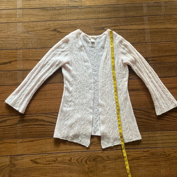 Minnie Rose Cashmere Open Front Long Sleeves Cardigan Blush Pink Size M - Picture 4 of 9